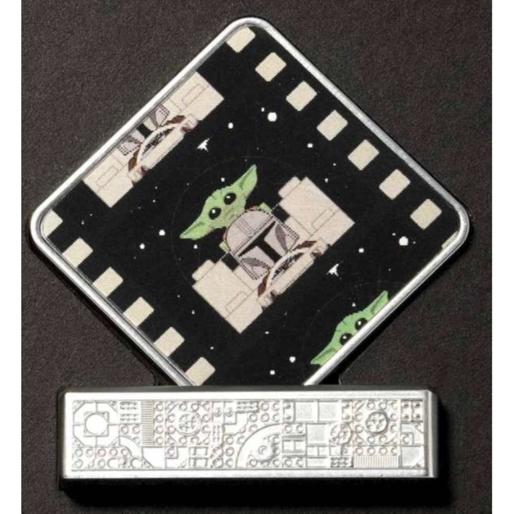 LEGO Star Wars 5010320 The Mandalorian and Grogu Lenticular Metal Display Card